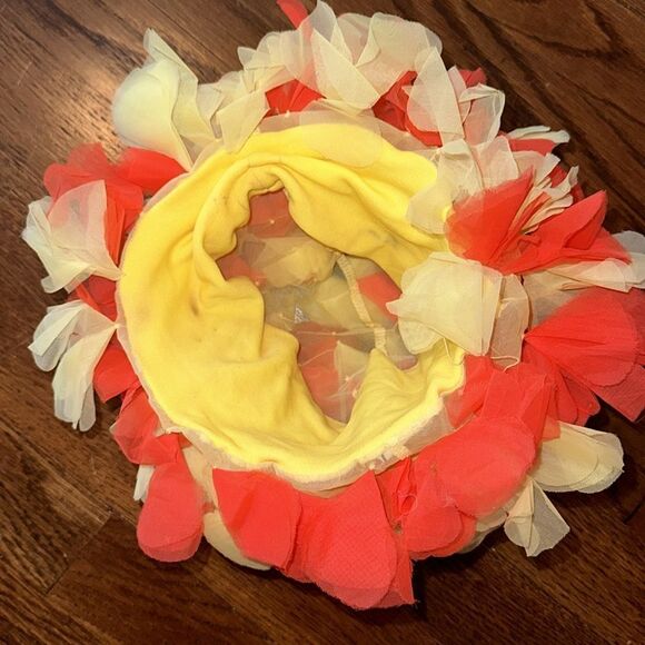 Vintage 60s Lovle Products Miami Florida orange & yellow petal cap - Picture 8 of 9